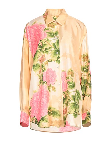 ACT N°1 Floral shirts & blouses Sand 100% Silk