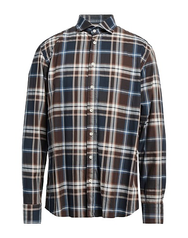 BASTONCINO Checked shirt Slate blue 100% Cotton