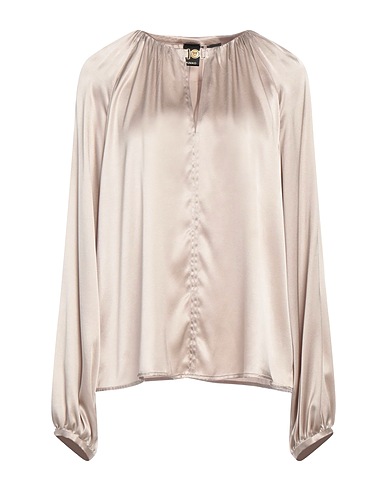 PINKO Top Taupe 94% Silk, 6% Elastane