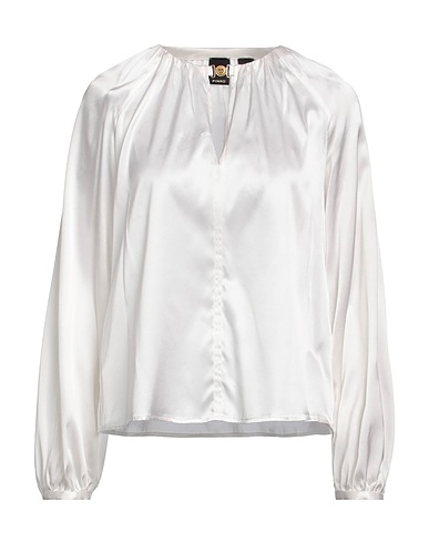 PINKO Top White 94% Silk, 6% Elastane