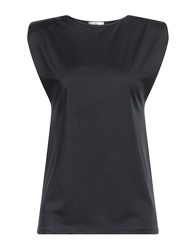 DISTRICT by MARGHERITA MAZZEI T-shirt Black 80% Polyamide, 20% Elastane