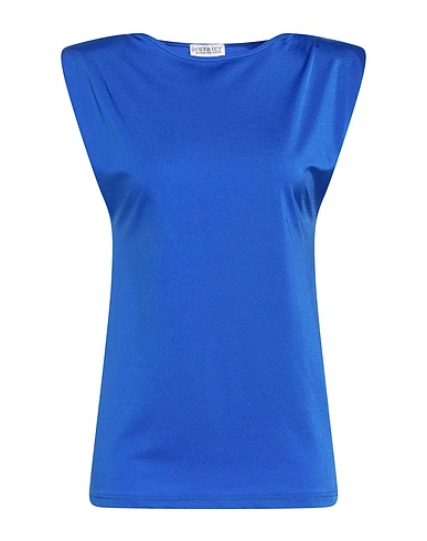 DISTRICT by MARGHERITA MAZZEI T-shirt Bright blue 80% Polyamide, 20% Elastane