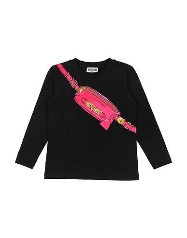 MOSCHINO KID T-shirt Black 95% Cotton, 5% Elastane