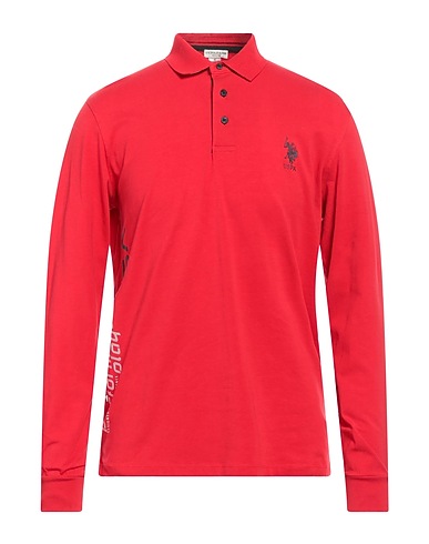 U.S.POLO ASSN. Polo shirt Red 95% Cotton, 5% Elastane