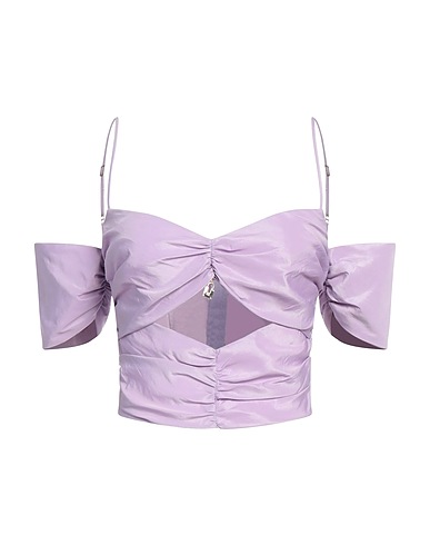 ELISABETTA FRANCHI Off-the-shoulder top Lilac 100% Polyester