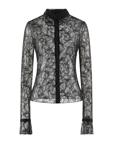 DEL CORE Lace shirts & blouses Black 51% Viscose, 49% Nylon, Acetate, Silk