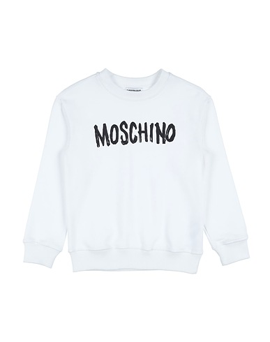 MOSCHINO TEEN Felpa Bianco 100% Cotone, Elastan
