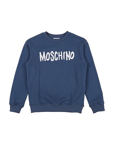 MOSCHINO TEEN Sweatshirt Slate blue 100% Cotton, Elastane