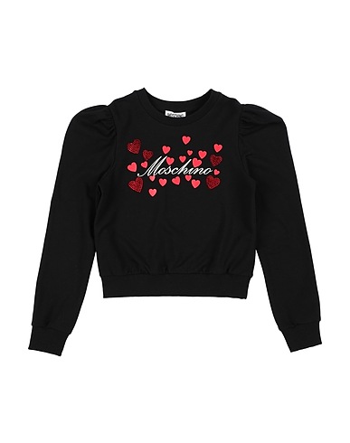MOSCHINO TEEN Sweatshirt Schwarz 95% Baumwolle, 5% Elastan
