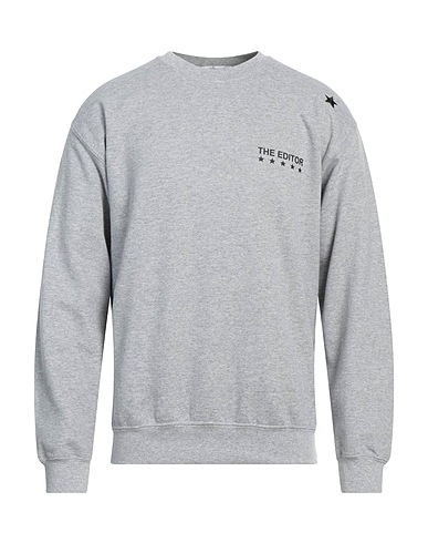 THE EDITOR Sweatshirt Light grey 50% Cotton, 50% Polyester
