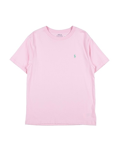 POLO RALPH LAUREN T-shirt Cotton Jersey Crewneck Tee Light pink 100% Cotton