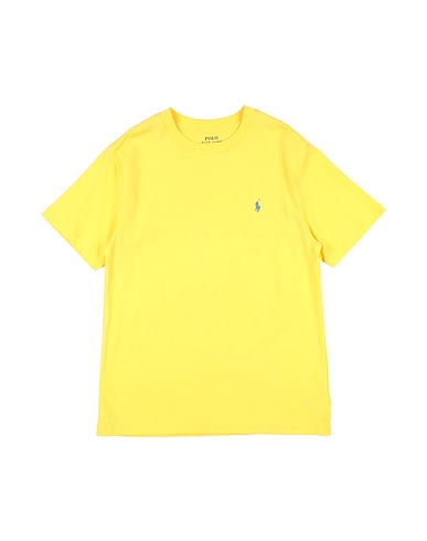 POLO RALPH LAUREN T-Shirt Cotton Jersey Crewneck Tee Pastellgelb 100% Baumwolle