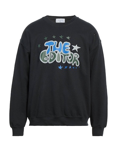 THE EDITOR Sweatshirt Black 50% Cotton, 50% Polyester