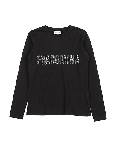 FRACOMINA MINI T-shirt Black 95% Cotton, 5% Elastane