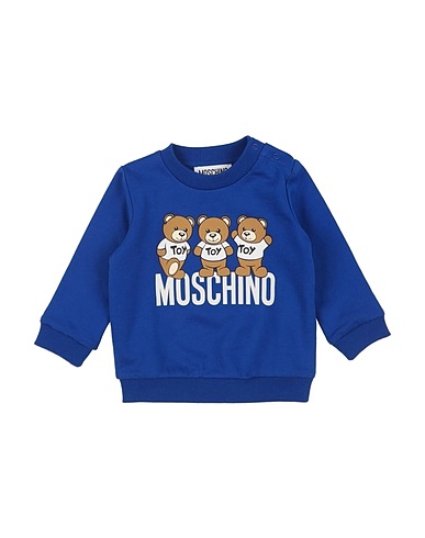 MOSCHINO BABY Felpa Blu 100% Cotone, Elastan