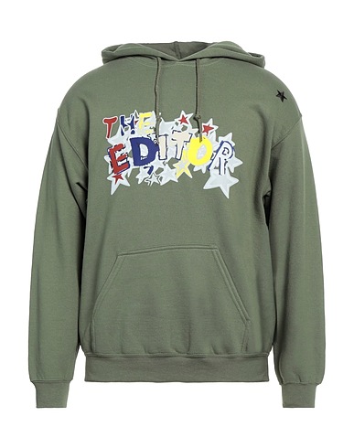 THE EDITOR Hooded track jacket  Military green 50% Cotton, 50% Polyester