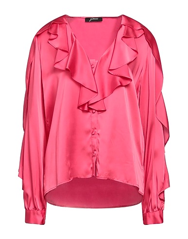 GATTINONI Solid colour shirts & blouses Fuchsia 93% Acetate, 7% Silk