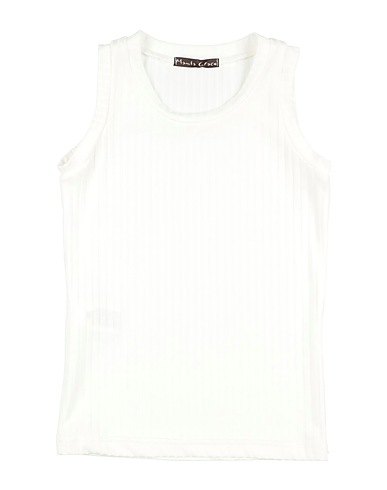 MANILA GRACE Tank top White 90% Cotton, 10% Elastane