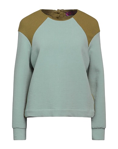GIADA FRATTER Sweatshirt Sage green 70% Wool, 30% Polyester