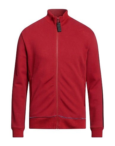 BIKKEMBERGS Sweatshirt Brick red 95% Cotton, 5% Elastane