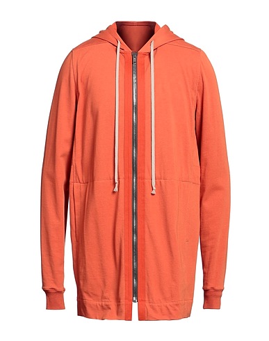 RICK OWENS Hooded track jacket  Orange 100% Cotton