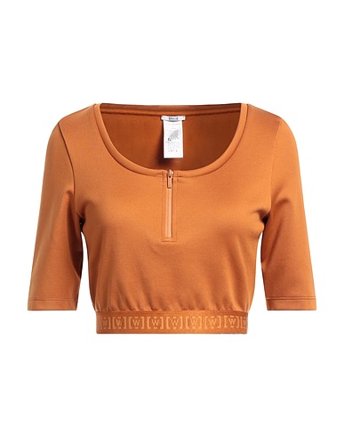 WOLFORD Crop top Camel 57% Polyamide, 43% Cotton