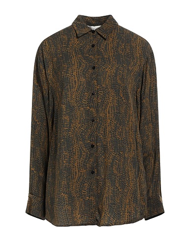 TRUSSARDI Patterned shirts & blouses Khaki 100% Viscose