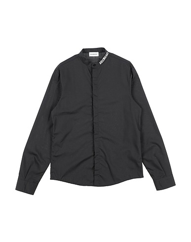 BIKKEMBERGS Solid color shirt Black 100% Cotton