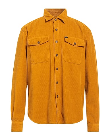 FAY Solid colour shirt Mustard 100% Cotton