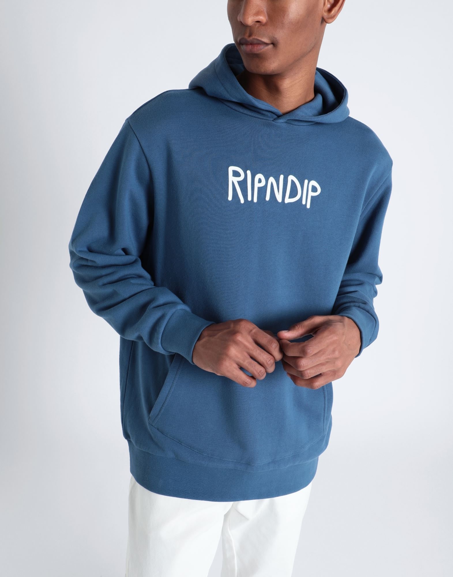 Rubber Logo Hoodie | パーカー パステルブルー メンズ | YOOX