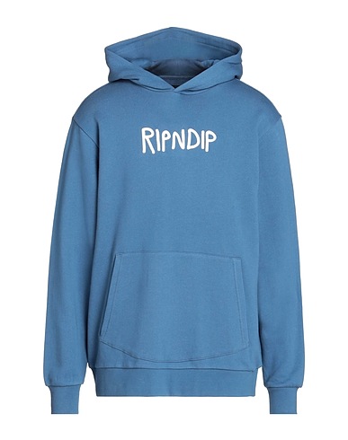 RIPNDIP Hooded track jacket  Rubber Logo Hoodie
 Pastel blue 100% Cotton