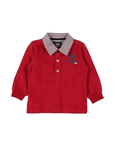 LA MARTINA Polo shirt Red 95% Cotton, 5% Elastane