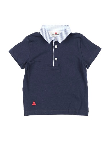 PEUTEREY Polo shirt Midnight blue 96% Cotton, 4% Elastane
