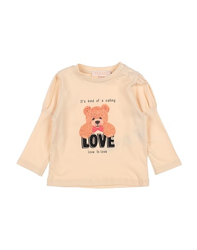 PLEASE Ｔシャツ ベージュ コットン 100%