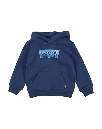 LEVI'S Hooded track jacket  Navy blue 60% Cotton, 40% Polyester