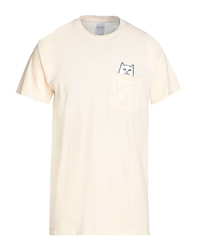 RIPNDIP T-shirt Lord Nermal Pocket Tee
 Cream 100% Cotton