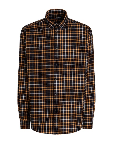8 by YOOX Checked shirt COTTON FLANNEL SHIRT

 Black 100% Cotton
