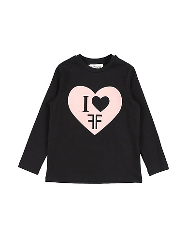 FRACOMINA MINI T-shirt Black 95% Cotton, 5% Elastane