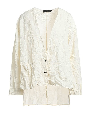 MARIA CALDERARA Solid color shirts & blouses Ivory 100% Polyester