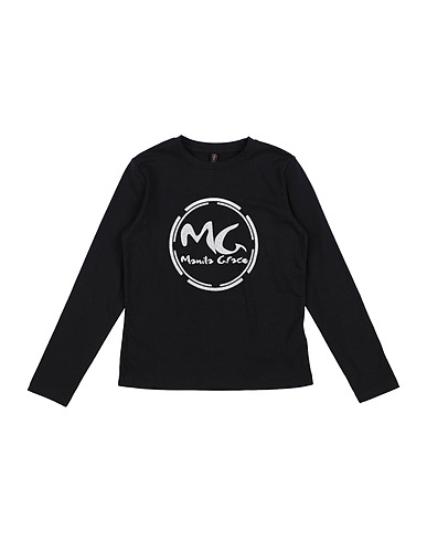 MANILA GRACE T-shirt Black 90% Cotton, 10% Elastane