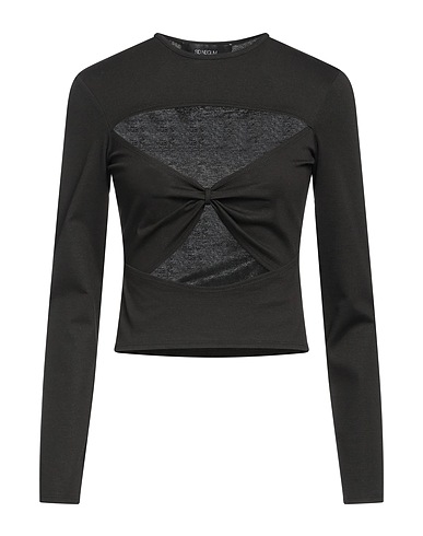 SID NEIGUM Top Nero 77% Viscosa, 18% Poliammide, 5% Elastan