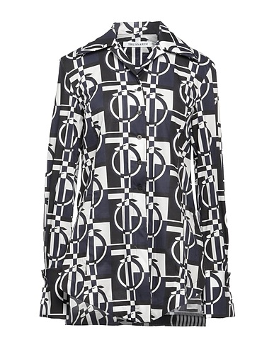 TRUSSARDI Patterned shirts & blouses Navy 96% Cotton, 4% Elastane