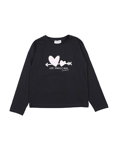 FRACOMINA MINI T-shirt Nero 90% Cotone, 10% Elastan