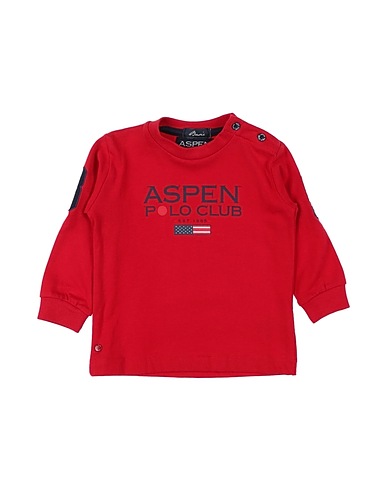 ASPEN POLO CLUB T-shirt Brick red 95% Cotton, 5% Elastane