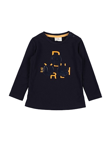 PEUTEREY T-shirt Navy blue 95% Cotton, 5% Elastane