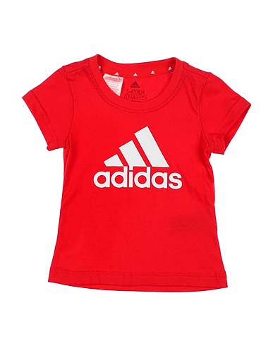 ADIDAS T-shirt Rosso 100% Cotone, Elastan