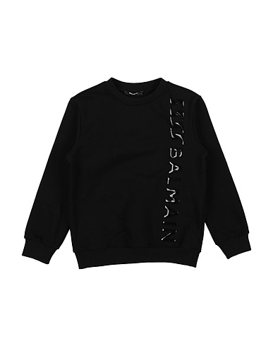 BALMAIN Felpa Nero 100% Cotone