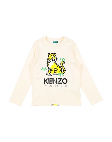 KENZO KIDS T-shirt Ivory 100% Cotton, Elastane