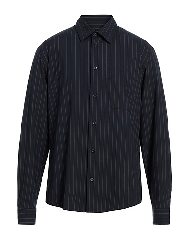 SANDRO Striped shirt Midnight blue 68% Polyester, 29% Viscose, 3% Elastane