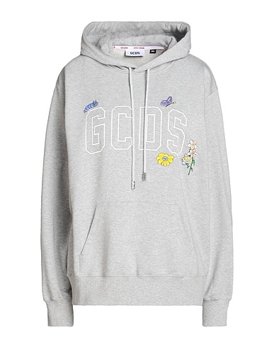 GCDS Hooded sweatshirt Light grey 100% Cotton